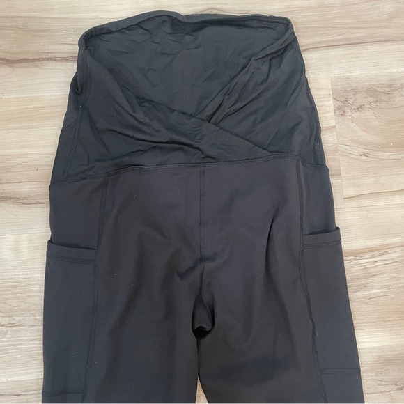 Isabel Maternity Over Belly Active Maternity Leggings Black Size Med - Picture 8 of 10